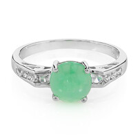 Bague en argent et Chrysoprase impériale