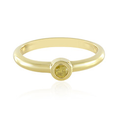 Bague en argent et Diamant jaune I3