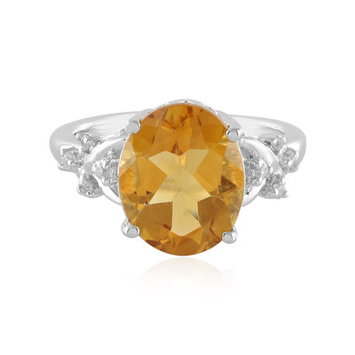 Bague en argent et Citrine