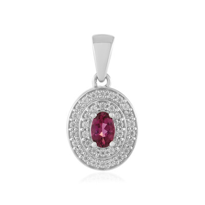 Pendentif en argent et Tourmaline rose du Nigéria