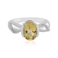 Bague en argent et Béryl jaune