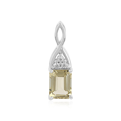 Pendentif en argent et Quartz citron