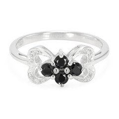 Bague en argent et Spinelle noir