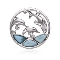 Pendentif en argent et Larimar