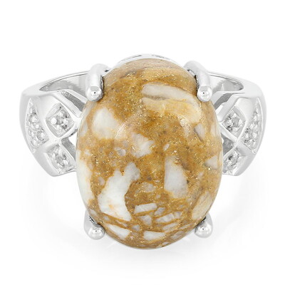 Bague en argent et Quartz Dinosaure