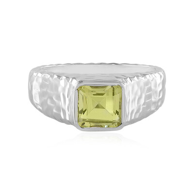 Bague en argent et Quartz citron