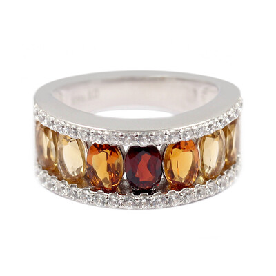 Bague en argent et Citrine