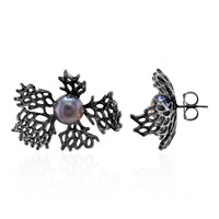 Boucles d'oreilles en argent et Perle de culture d'eau douce mystique (TPC)