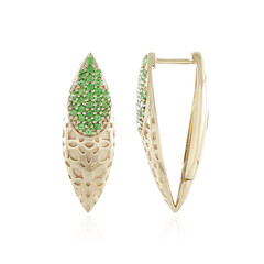 Boucles d'oreilles en or et Tsavorite de Tanzanie