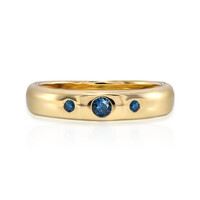 Bague en argent et Diamant bleu ciel I2