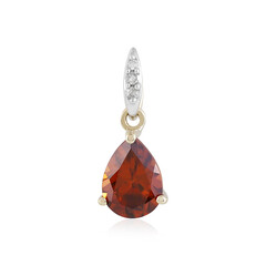 Pendentif en or et Zircon orange