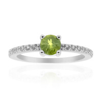 Bague en argent et Vésuvianite