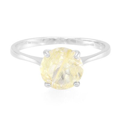 Bague en argent et Quartz rutile (Cheveux de Vénus)