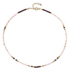 Collier en argent et Opale rose