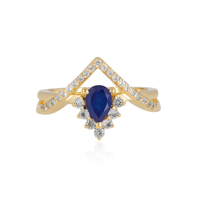 Bague en argent et Spinelle bleu roi