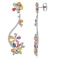 Boucles d'oreilles en argent et Saphir parme (Dallas Prince Designs)