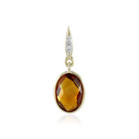 Pendentif en or et Citrine brandy