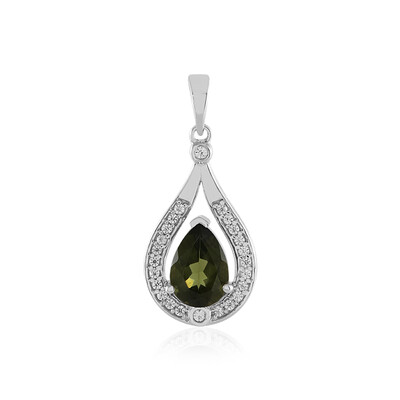 Pendentif en argent et Moldavite