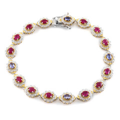 Bracelet en argent et Rubis de Birmanie (Gems en Vogue)