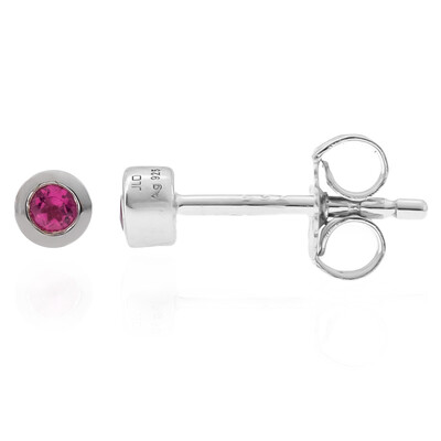 Boucles d'oreilles en argent et Rubellite