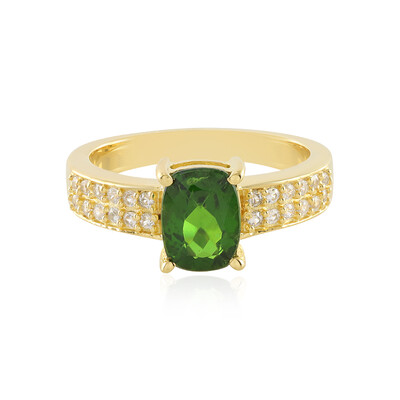 Bague en argent et Diopside de Russie