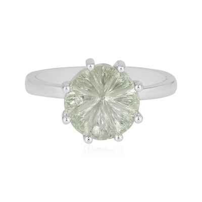 Bague en argent et Améthyste verte (MONOSONO COLLECTION)