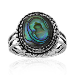 Bague en argent et Coquillage d'Abalone (Art of Nature)