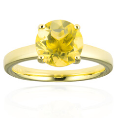 Bague en argent et Fluorite jaune