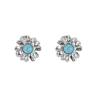 Boucles d'oreilles en argent et Turquoise (dagen)