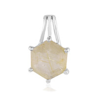 Pendentif en argent et Quartz rutile (Cheveux de Vénus)