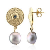 Boucles d'oreilles en argent et Perle de culture d'eau douce mystique (TPC)