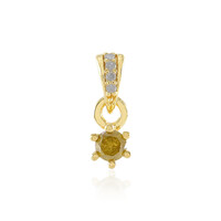 Pendentif en argent et Diamant jaune I3