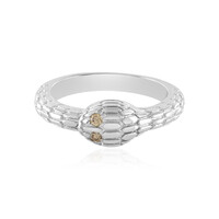 Bague en argent et Diamant champagne I3