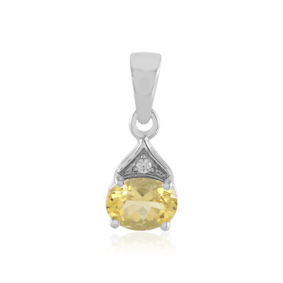 Pendentif en argent et Béryl jaune