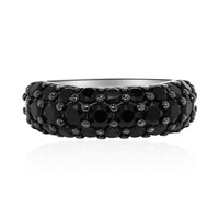 Bague en argent et Spinelle noir