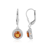 Boucles d'oreilles en argent et Citrine Madère