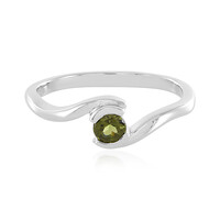 Bague en argent et Moldavite