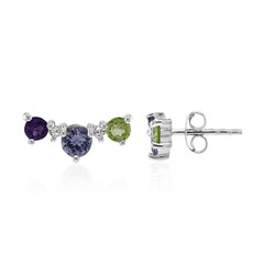 Boucles d'oreilles en argent et Tanzanite