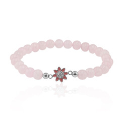 Bracelet en argent et Quartz rose