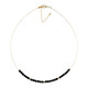 Collier en acier inoxydable et Tourmaline noire