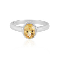 Bague en argent et Béryl jaune