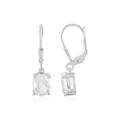 Boucles d'oreilles en argent et Quartz blanc