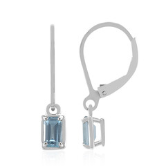 Boucles d'oreilles en argent et Topaze bleu ciel