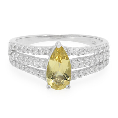 Bague en argent et Béryl jaune