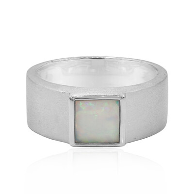 Bague en argent et Opale Welo (MONOSONO COLLECTION)