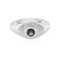 Bague en argent et Topaze bleu de Londres