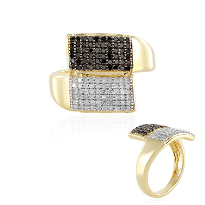 Bague en argent et Diamant noir