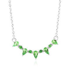 Collier en argent et Grenat Tsavorite