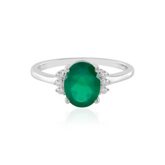 Bague en argent et Onyx vert