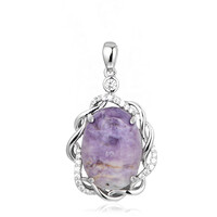 Pendentif en argent et Fluorite opalisée